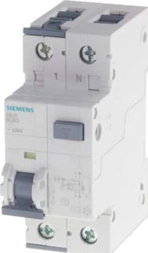Siemens Kombinasjonsbryter Automatsikring/HPFI C 8A 1P+N, 30mA 5SU1354-7KK08