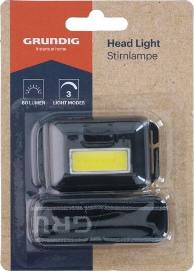 Grundig hodelykt 80 lumen COB LED / LED-hodelykt 2 W / justerbar hodelykt for håndfri belysning