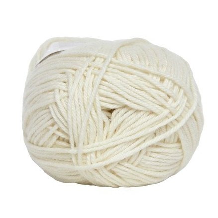 Hjertegarn Cotton nr. 8 Garn 201 Krem