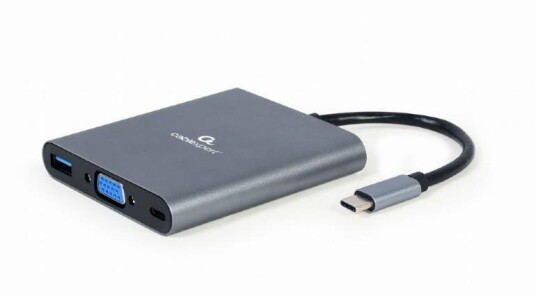 Gembird A-CM-COMBO6-01 6-i-1 USB-C Dockingstasjon med HDMI og VGA - Svart Gembird A-CM-COMBO6-01 6-i-1 USB-C Dockingstasjon med HDMI og VGA - Svart