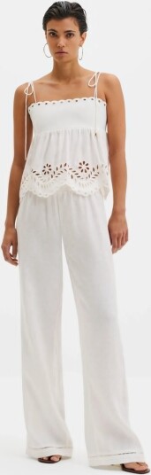 Malina Carrie Broderie Anglaise Top White 34