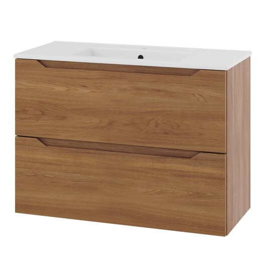 Linn Bad Emma Smal D35cm Servantskap Eik / 80cm Linn Bad Emma Smal D35cm Servantskap Eik / 80cm