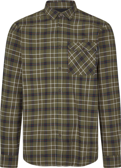 Seeland Glen Flanellskj Herre Grape Leaf/Dark Navy Check M M