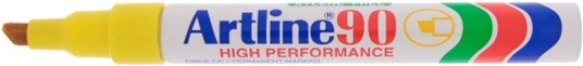 Artline 90 Permanent Merkepenn 5mm Gul