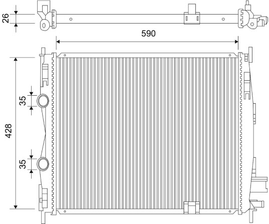 VALEO 701113 Radiator motorkjøling