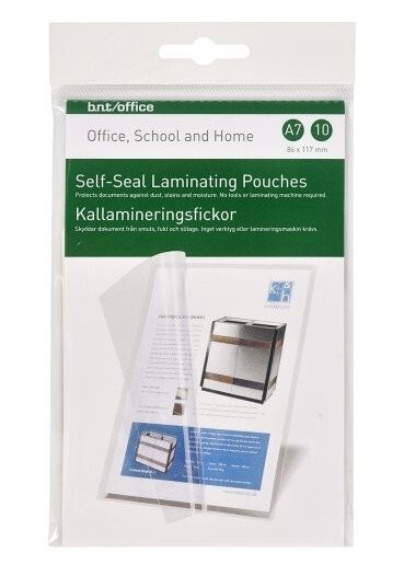 Selvlamineringsringslommer A7 10 Stk Selvlamineringsringslommer A7 10 Stk