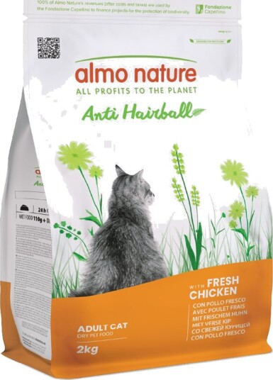 Almo Nature Holistic Tørrfôr Functional Anti Hairball & Ris Kylling 2 X 2 kg