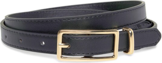 Gina Tricot Clean Rectangular Belt - BLACK/GOLD - XS/S