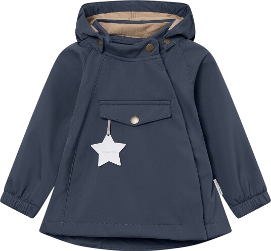 Mini A Ture Softshell Jakke m. Fleece MatWai Ombre Blue Mini A Ture 4 år (104) Softshell Blå