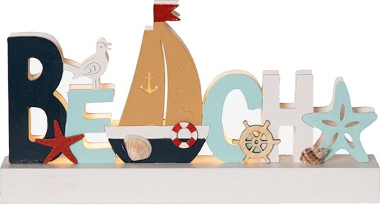 Star Trading Borddekorasjon Seaside Blå Oppladbare lamper