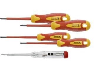Högert Tekniker Skrutrekker 1000V S2 med Spenningstester - 5 delers sett