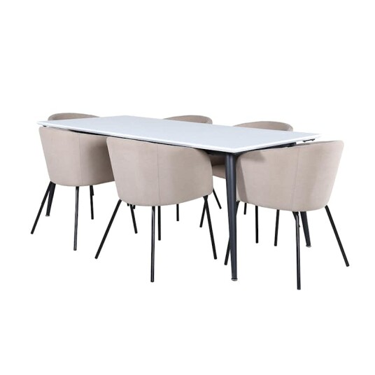 Venture Home Spisegruppe Venture Home Jolie med 6 Bergen Stoler Polyesterlinen GR22290