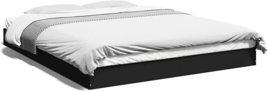 Sengeramme svart 150x200 cm konstruert tre 8721102598760