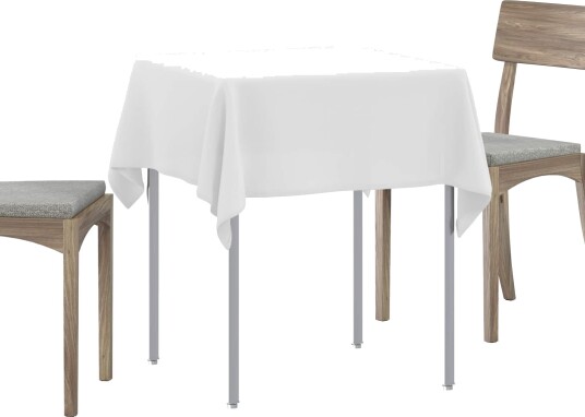 vidaXL Bordduk Torget Hvit 110 x 110 cm Polyester