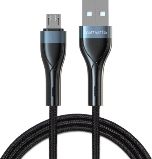 4Smarts 540422, 1 M, Usb A, Micro-Usb A, Usb 2.0, 0,48 Gbit/S, Sort, Grå