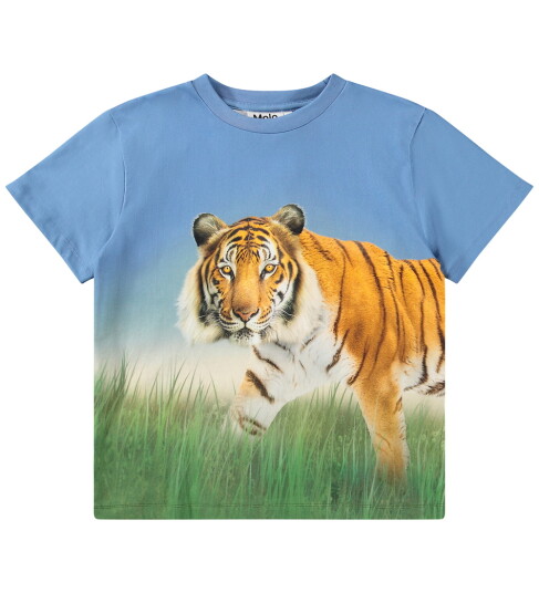 Molo T skjorte Ruby Tiger On Blue 7 år (122) T skjorte Blå Molo T skjorte Ruby Tiger On Blue 7 år (122) T skjorte Blå