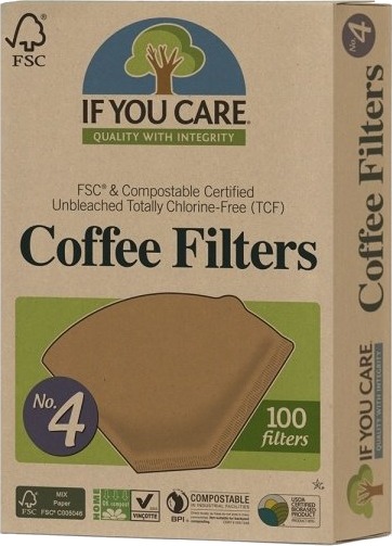 Kaffefilter nr 4   100 stk   If you care