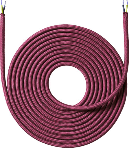 Nielsen 2x0,75 mm² Vinrød Stoffledning 4 Meter
