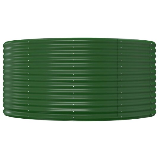 vidaXL Plantekasse grønn 140x140x68 cm pulverlakkert stål