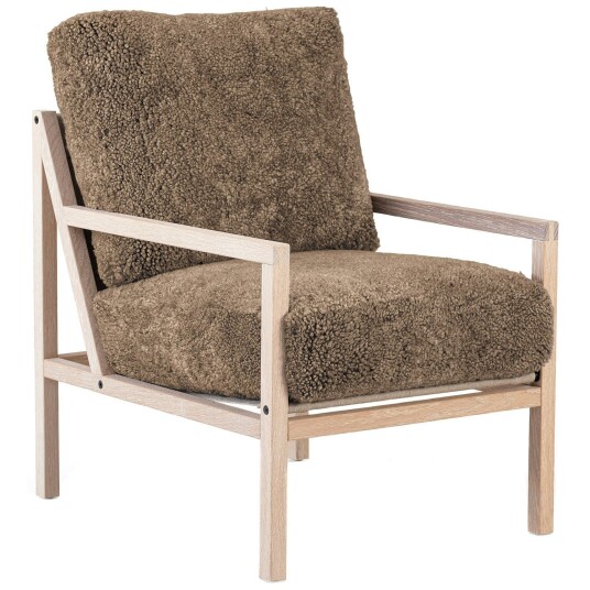 Jonas Ihreborn Seventy Five Wood Lenestol Hvitpigmentert Eik / Saueskinn Sahara