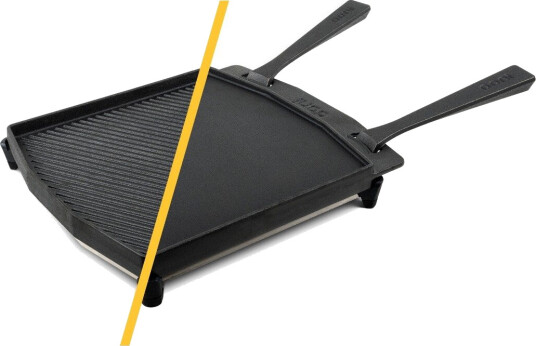 Ooni Grizzler tosidig grillplate 32 cm støpejern Ooni Grizzler tosidig grillplate 32 cm støpejern