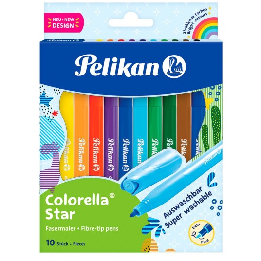 Pelikan Colorella Star Filt Tipp Tusch 10stk
