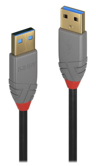 Lindy USB 3.2 Gen 2 A-A Kabel 3 m Grå PVC Lindy USB 3.2 Gen 2 A-A Kabel 3 m Grå PVC