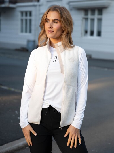 Johaug Fusion Pile Vest Beige L