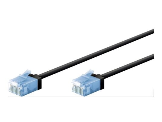 Goobay Koblingskabel Rj-45 Hann Til Rj-45 Hann 1 M 2.8 Mm U/Utp Uskjermet Cat 6A Ultra Flexible Slank Halogenfri Flertrådet Svart