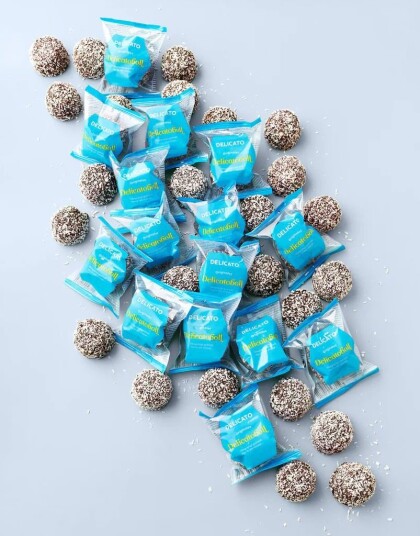 60 stk Delicatoboll   Sjokoladeboller med Kokos   Hel Eske