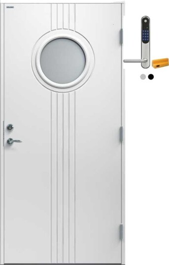 Ytterdør Diplomat Bettina Klart Glass med Yale Doorman Classic Home