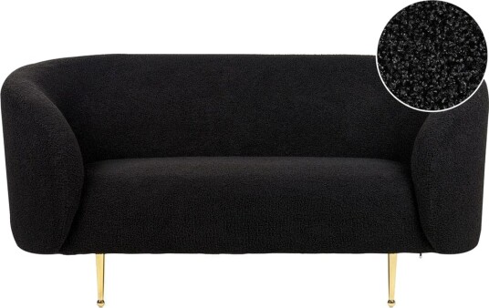 2 seters sofa Loen Svart Gull