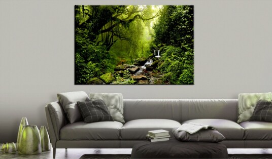 Tavle Waterfall In The Forest 120X80 Artgeist sp. z o. o.