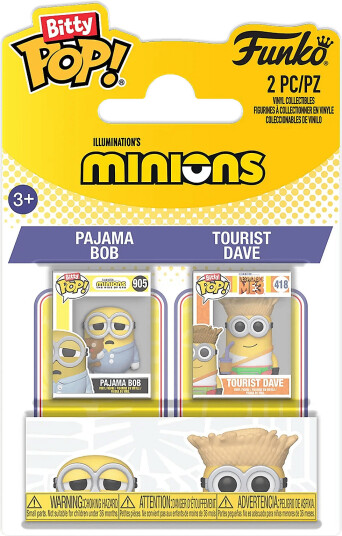 Funko Funko Bitty Pop 2Pk Minions B & D Yellow ONE SIZE