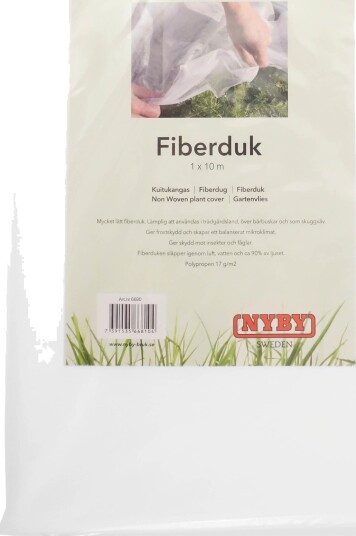 Nyby Bruk 6680 Fiberduk 17G/M², Hvit 1 × 10 m