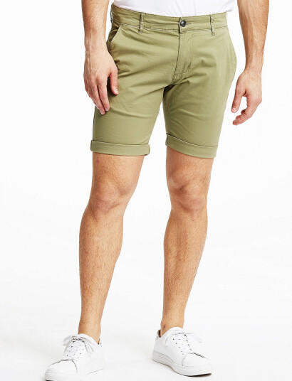 Lindbergh Superflex Chino Shorts - Khaki green - L Lindbergh Superflex Chino Shorts - Khaki green - L