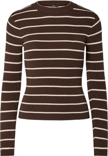 Pieces Pcmira New Ls O Neck Knit Noos Bc   Brown   XXL