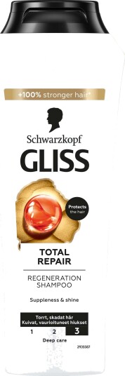 Schwarzkopf Gliss Total Repair Gjenoppbyggende Sjampo 250 ml