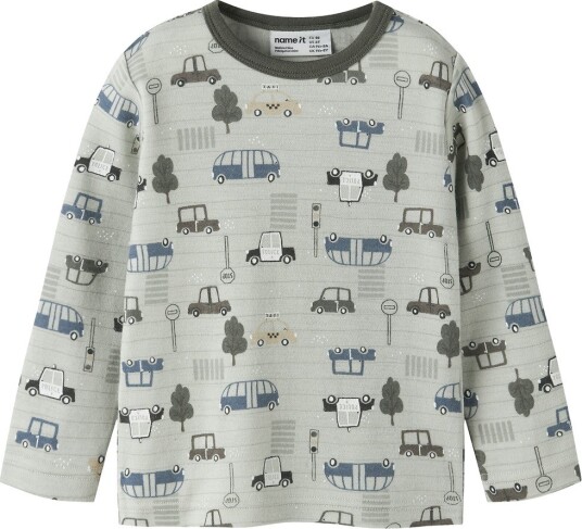 Name It Willow Ullgenser til Barn - Mineralgrå/Cars - 5 år (110)