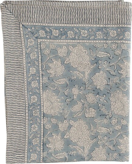 Chamois Bordduk i lin Indian Rose Blå Chamois Bordduk i lin Indian Rose Blå