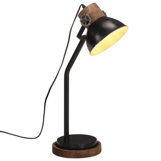 Skrivebordslampe 25 W Svart 18x18x60cm E27 Skrivebordslampe 25 W Svart 18x18x60cm E27