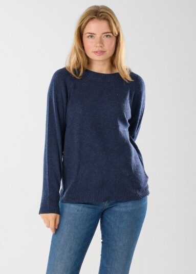 Seaside Maine Pullover W Navy 42 Strikket