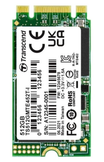 Transcend Mte452t-I 512 Gb Hukommelseskort M. 2 Pcle Nvme Ssd 2242 Pcie Nvme 3.0 X2 #####Industrial Ts512gmte452t-I Transcend Mte452t-I 512 Gb Hukommelseskort M. 2 Pcle Nvme Ssd 2242 Pcie Nvme 3.0 X2 #####Industrial Ts512gmte452t-I