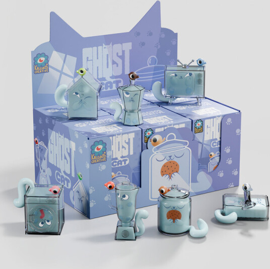 Kaleidos Ghost Cat: Blind Box Series 1 with 6Piece PDQ Kaleidos Ghost Cat: Blind Box Series 1 with 6Piece PDQ