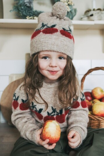 Fliink Ull Star Apple Pullover Sandshell (104 / 4 år)