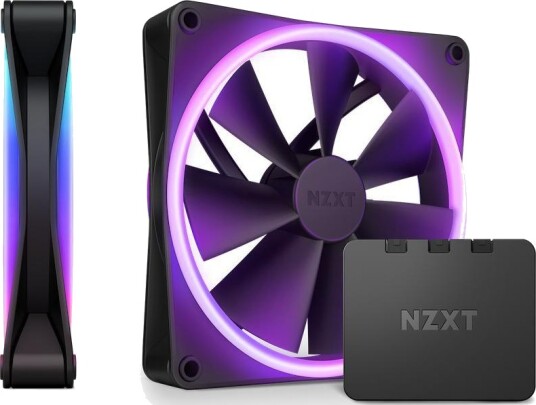 NZXT F140 RGB Duo 140mm Kabinettvifter med RGB Belysning, 2-pakning - Svart NZXT F140 RGB Duo 140mm Kabinettvifter med RGB Belysning, 2-pakning - Svart