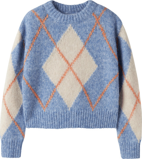 name it Nkfnoreen Ls Knit - Blue - 116