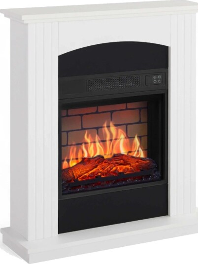 Artiflame Collins Af18b Elektrisk Peis - Hvit Omramming Med 18" Innsats