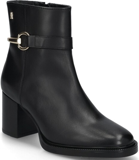 Tommy Hilfiger Th Stud Heel Riding Ankle Boot BLACK 40