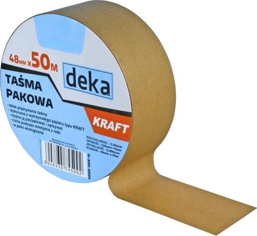 Deka Pakkebånd I Kraftpapir 48 Mm 50 M